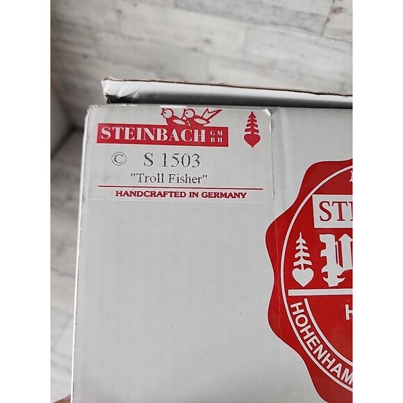 Vintage Steinbach Chubby Troll Fisher Fisherman Nutcracker Germany 10.5" *READ* - Picture 2 of 13